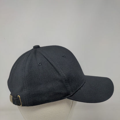 Unbranded Slideback Hat Black One Size Adjustable Blank 6 Panel Solid