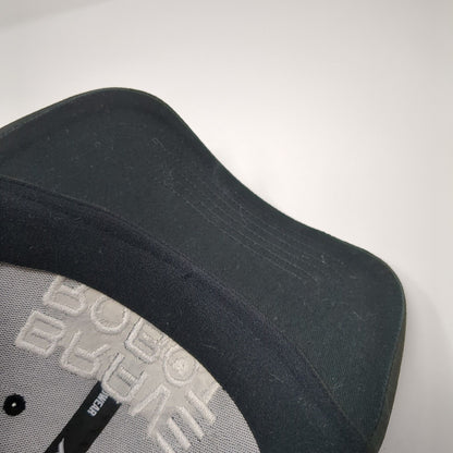 Brave Robot Strapback Hat Black One Size Adjustable Embroidered Laser Cut