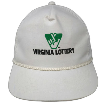 L/A Headwear 5 Panel White One Size Virginia Lottery Green Rope Snapback Hat