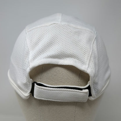 Brooks 5 Panel White One Size Mesh Strapback Running Trail Mountain Hiking Hat