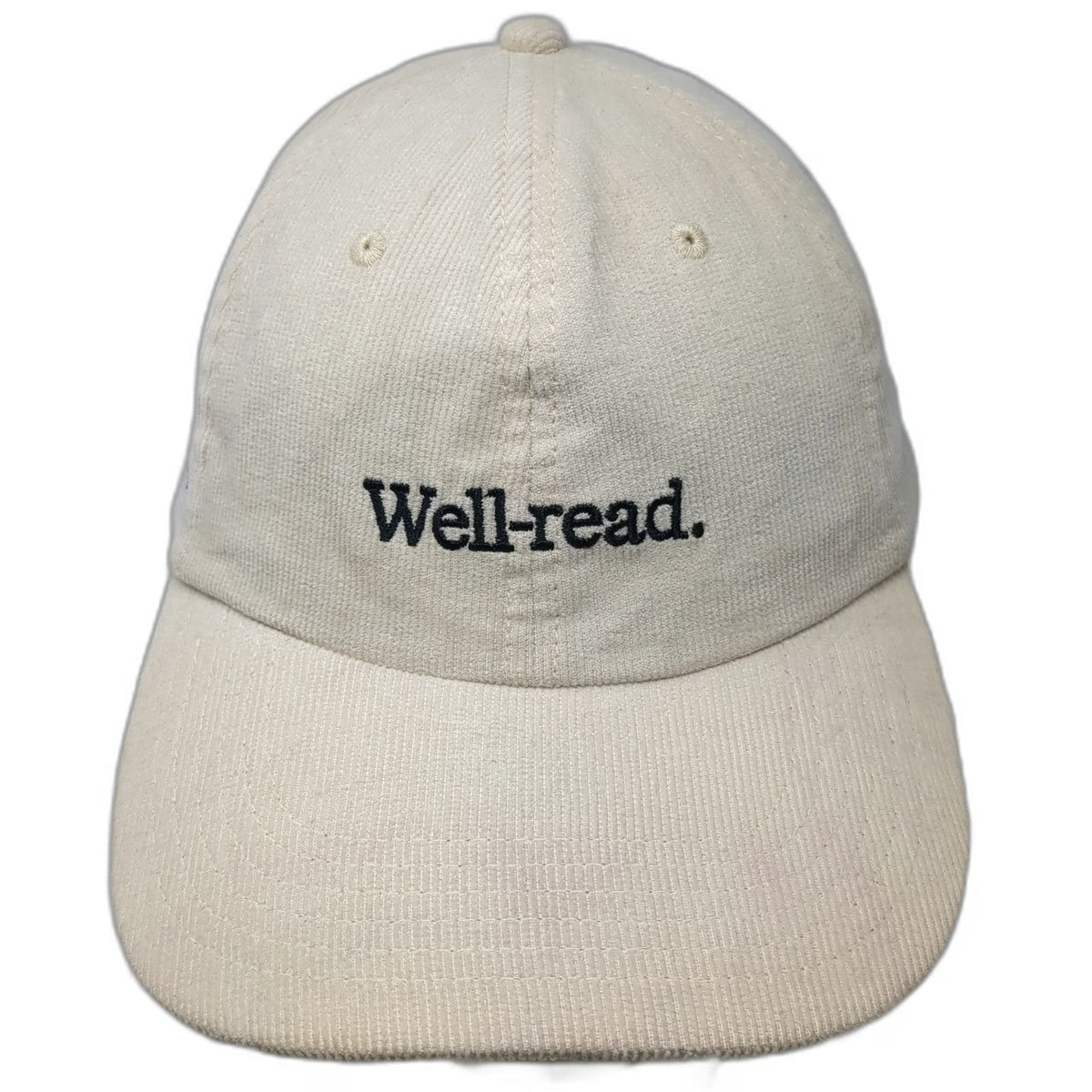 Book of the Month Beige Baseball Cap One Size Corduroy Well-read Side Logo Hat