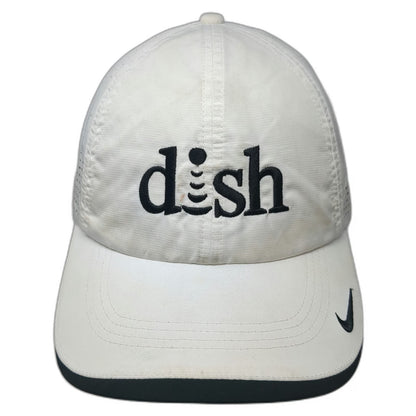 Nike Baseball Cap White One Size Dish Network Logo Perforated Golf Strapback Hat