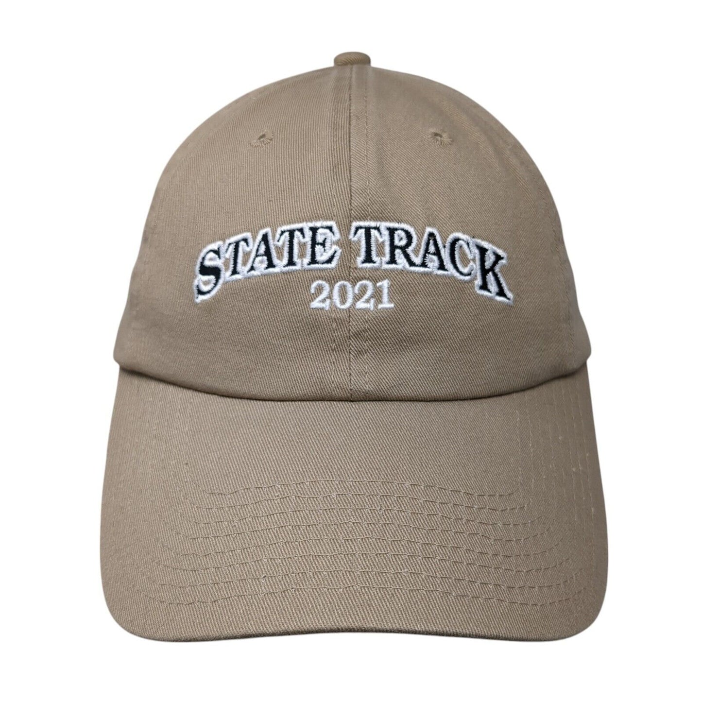 State Track 2018 IHSAA Slideback Hat Tan One Size Adjustable Fahrenheit Headwear
