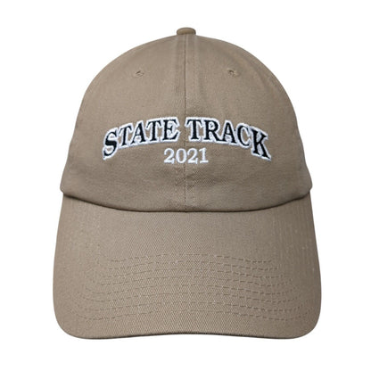 State Track 2018 IHSAA Slideback Hat Tan One Size Adjustable Fahrenheit Headwear