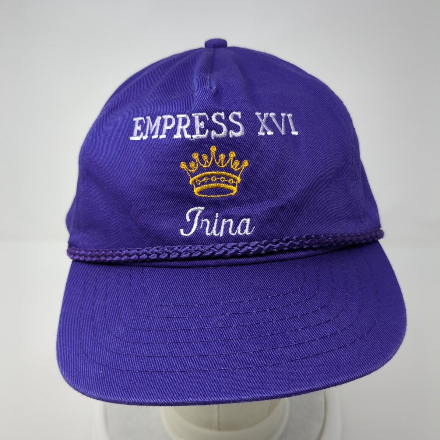 Empress XVI Irina Snapback Rope Hat Purple One Size Adjustable KC