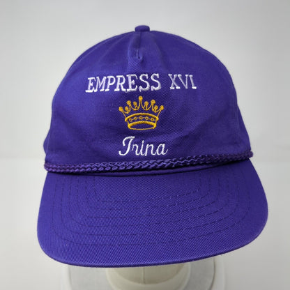 Empress XVI Irina Snapback Rope Hat Purple One Size Adjustable KC
