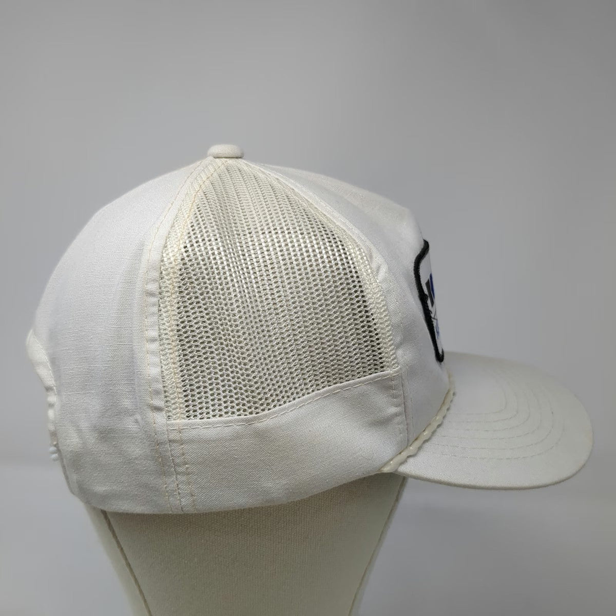 Young An 5 Panel White Hat One Size Koch Service Inc Mesh Back Snapback Rope