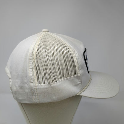 Young An 5 Panel White Hat One Size Koch Service Inc Mesh Back Snapback Rope