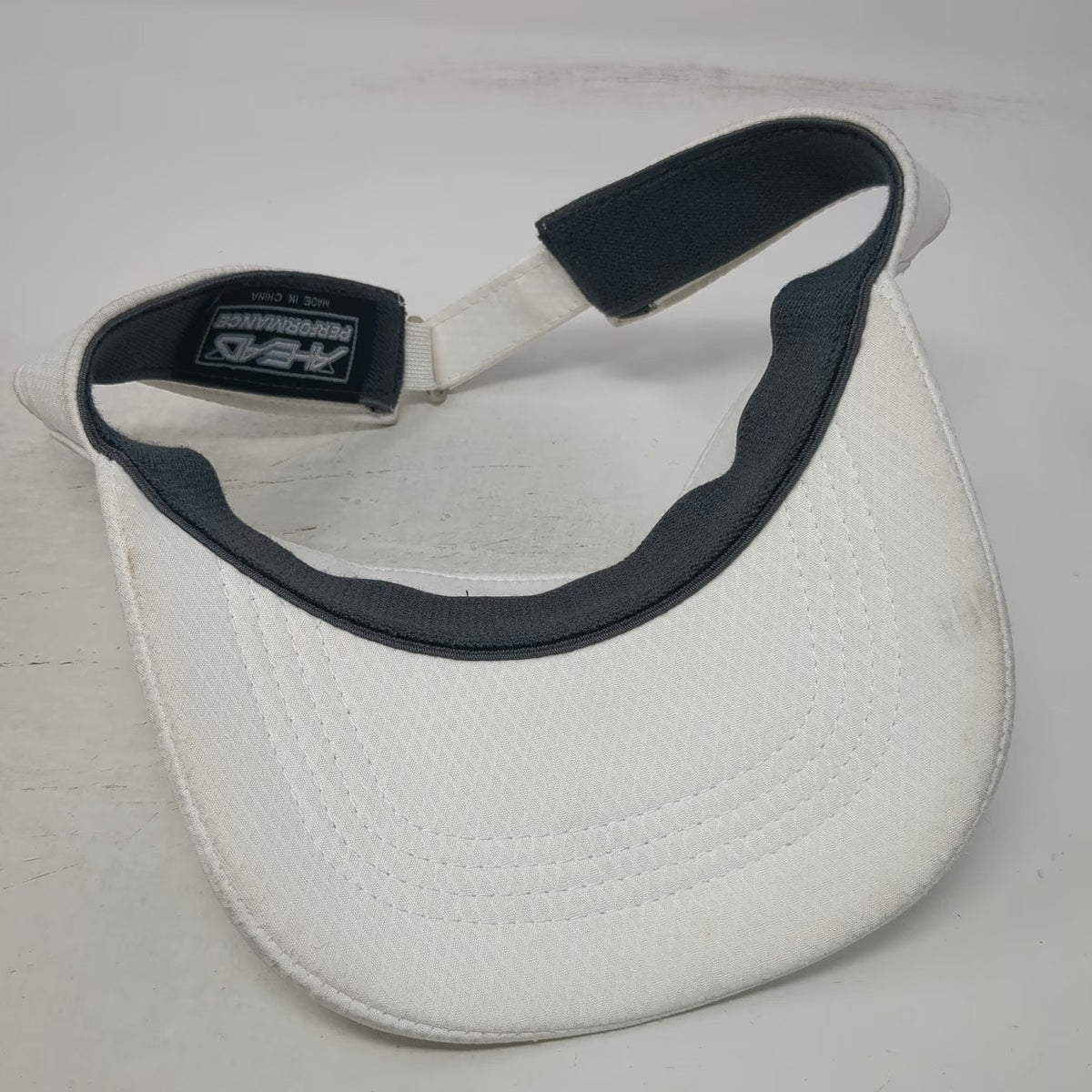 Ahead Stonecreek Golf Club Visor White One Size Slideback Performance Hat