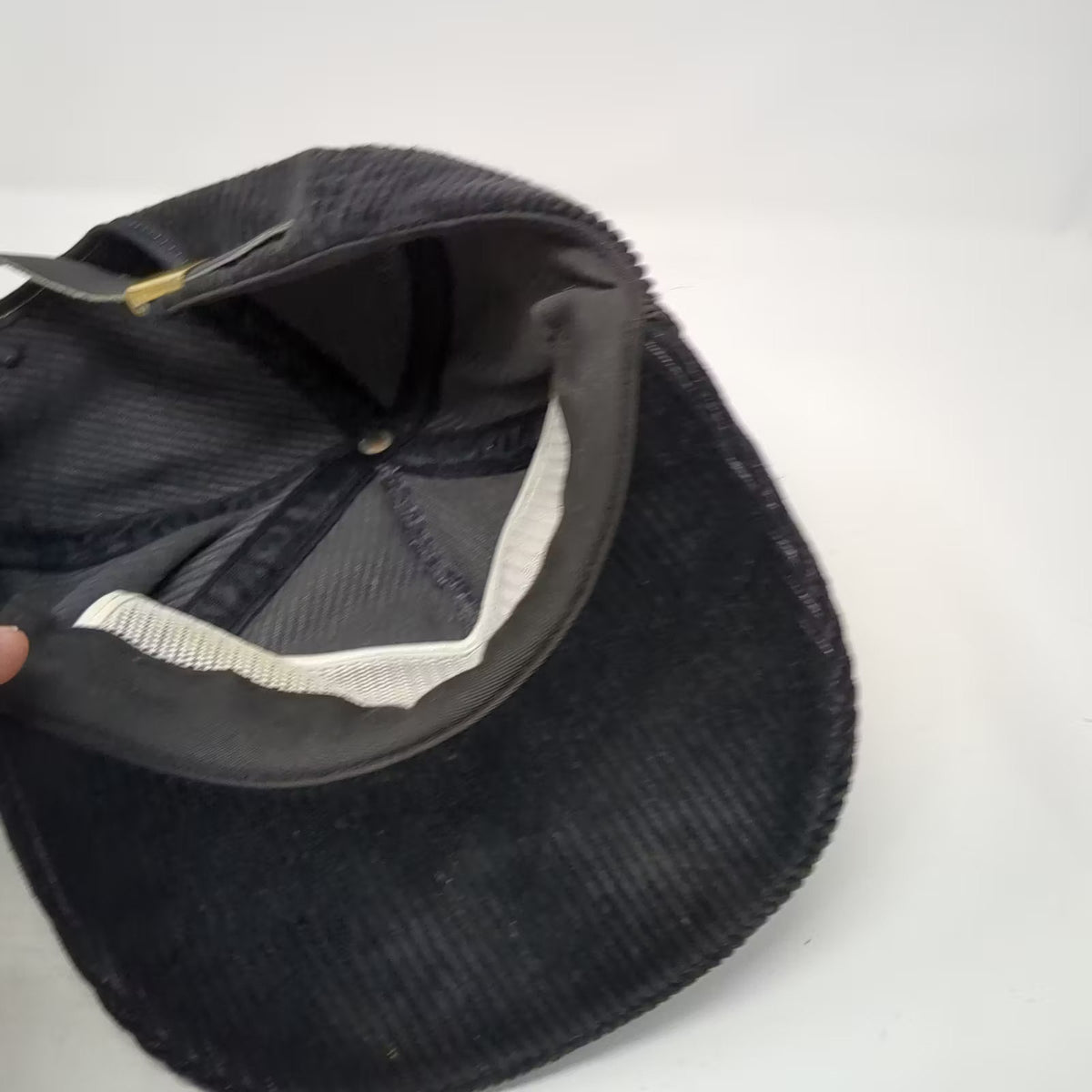 Black Corduroy 5 Panel Hat Freight Agency Billings MT Rope USA Embroidered OS