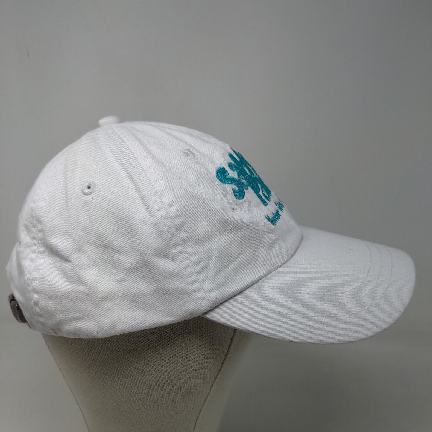 Adams Men's Slideback Hat White Salty Paws New Jersey Embroidered Logo