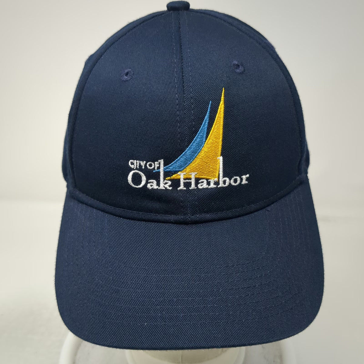 Port Authority Baseball Cap Blue One Size City of Oak Harbor Hat Slideback