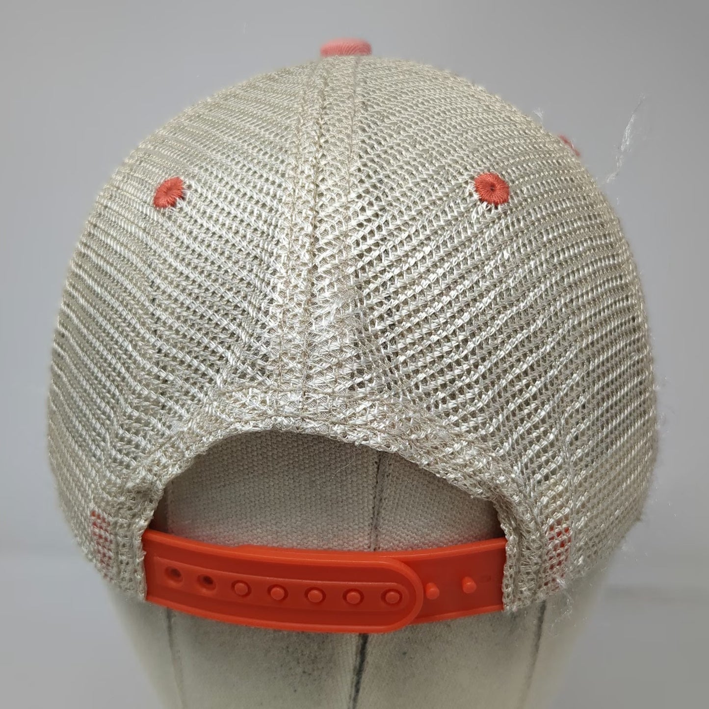 DK Embroidery Trucker Hat Pink Beige Orange One Size South Beach Miami Florida