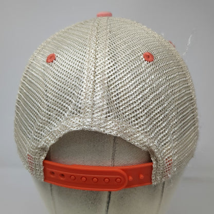 DK Embroidery Trucker Hat Pink Beige Orange One Size South Beach Miami Florida