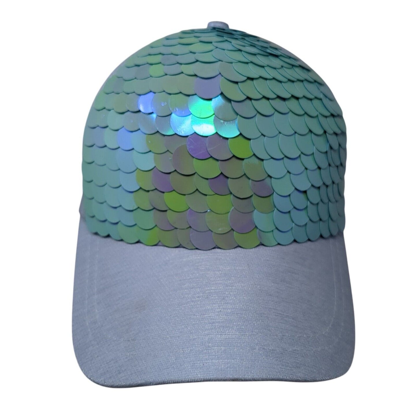 Avenue 9 Snapback Hat Blue One Size Mermaid Scales Sequin Adjustable