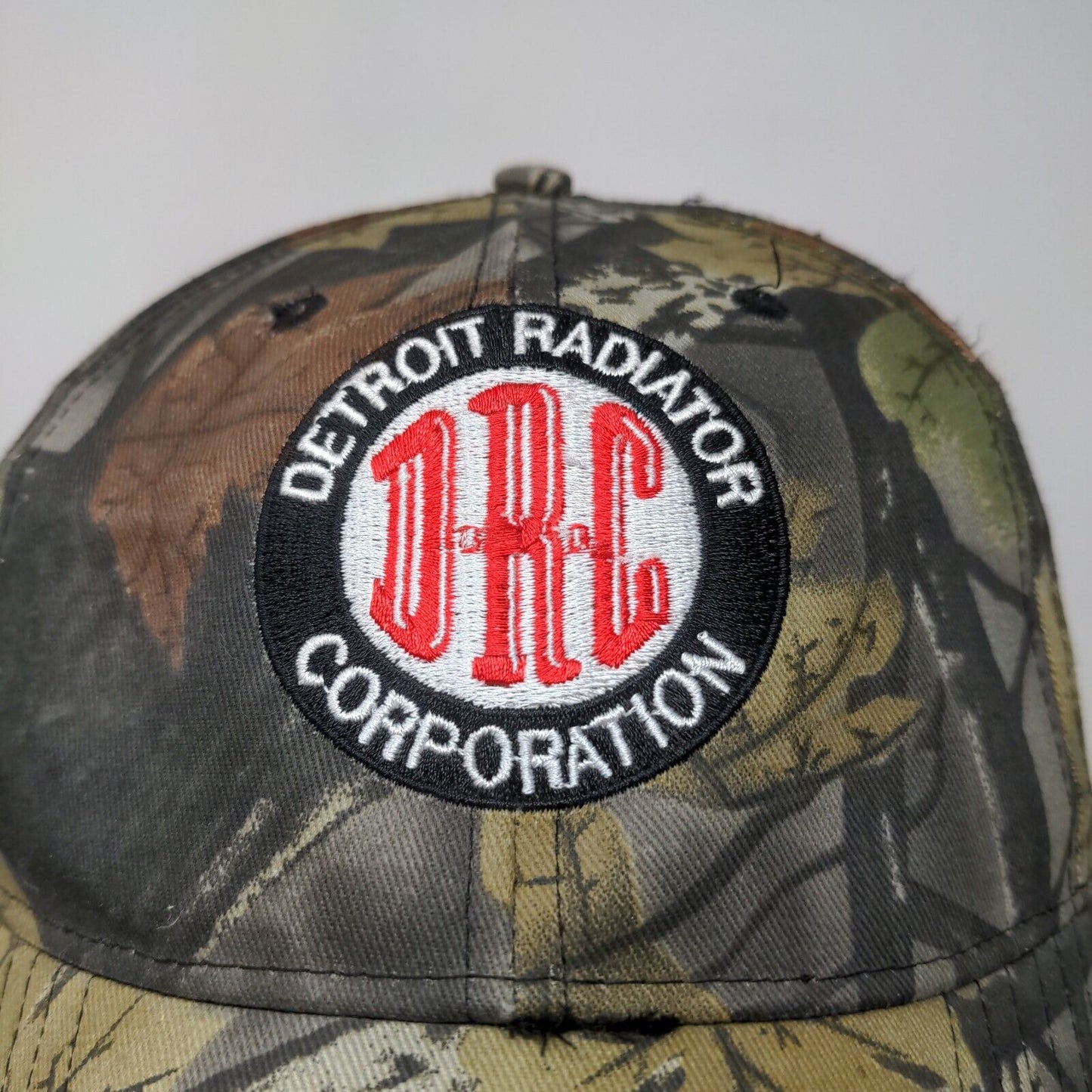 Detroit Radiator Corporation Men's Strapback Camo Hat Embroidered Logo Cotton