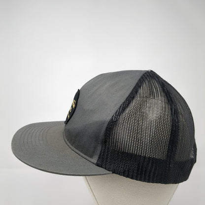 Brixton Mfg Co Patch Snapback Mesh Back Trucker Hat Gray One Size