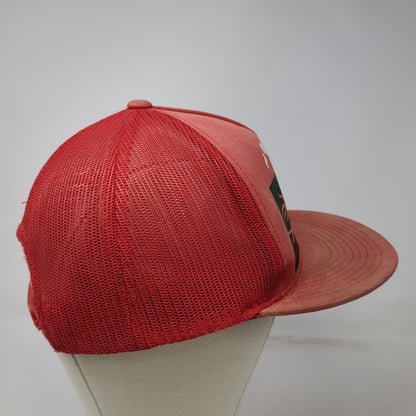 Honolua Surf Co Red Trucker Hat One Size Hawaii Aloha Mesh Snapback Flat Brim