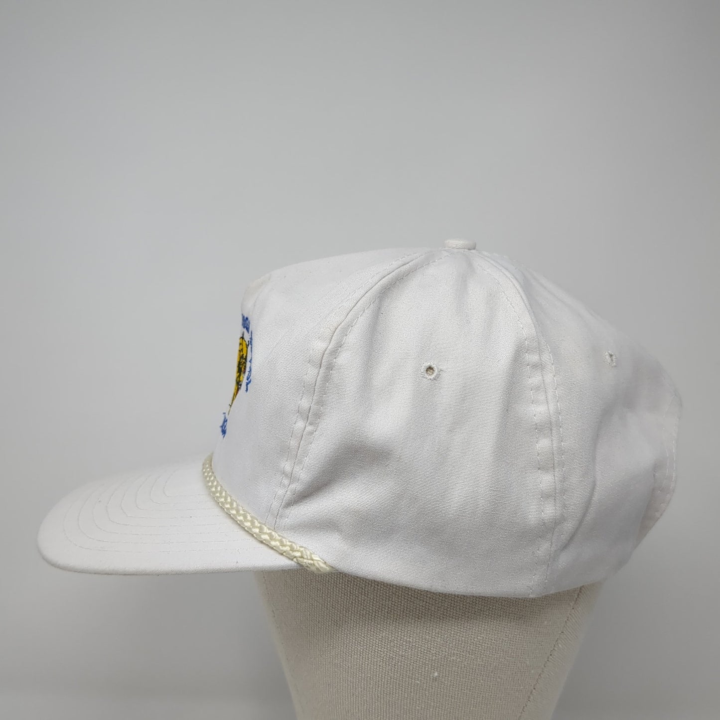 Lutheran High School Cougars Baseball Cap White One Size Adjustable Rope Nissin