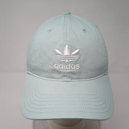 Adidas Trefoil Slideback Hat Green One Size Solid Embroidered 6 Panel