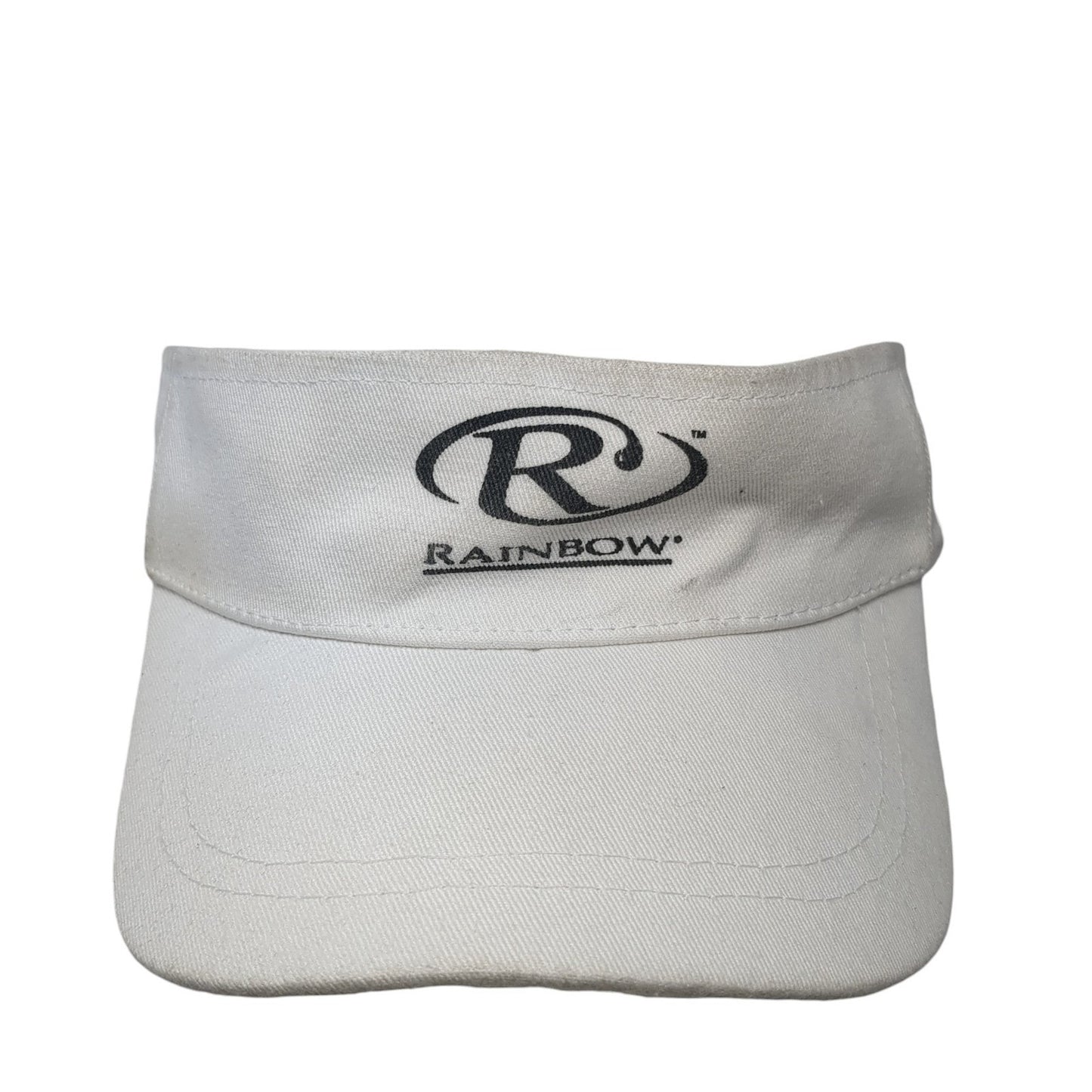 Rainbow Sun Visor Hat White One Size Adjustable Strap Lightweight Cobra