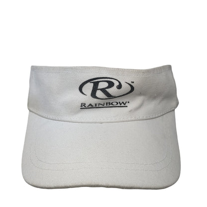 Rainbow Sun Visor Hat White One Size Adjustable Strap Lightweight Cobra