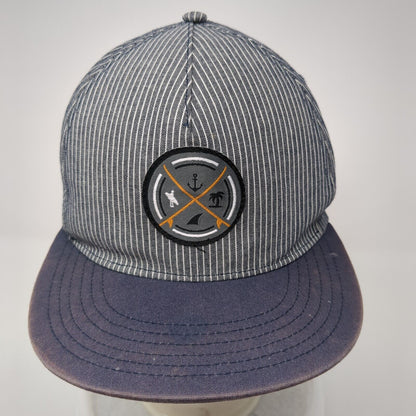 Unbranded Snapback Hat Multi OSFA Pinstripe Anchor Palm Tree Patch