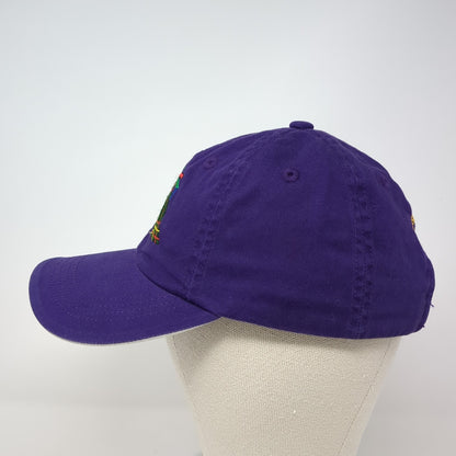 Port Authority Strapback Hat Purple One Size Embroidered Adjustable