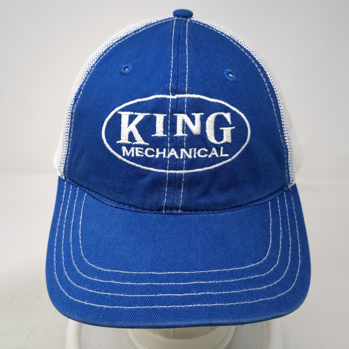 Richardson King Mechanical Trucker Hat Blue One Size Snapback Mesh Back Cap