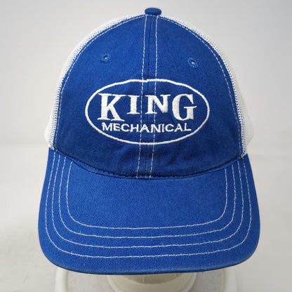 Richardson King Mechanical Trucker Hat Blue One Size Snapback Mesh Back Cap