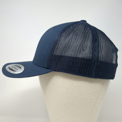 Yupoong Trucker Hat Blue One Size Rexburg Motorsports Mesh Snapback Structured