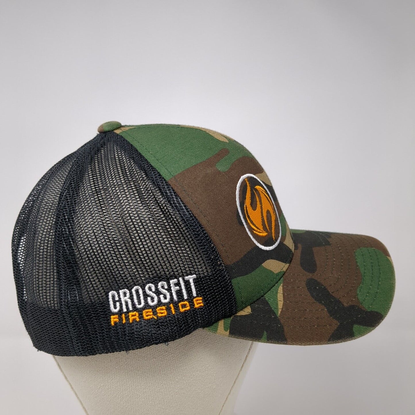 CrossFit Fireside Snapback Trucker Hat Camo One Size Pacific Headwear