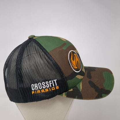 CrossFit Fireside Snapback Trucker Hat Camo One Size Pacific Headwear