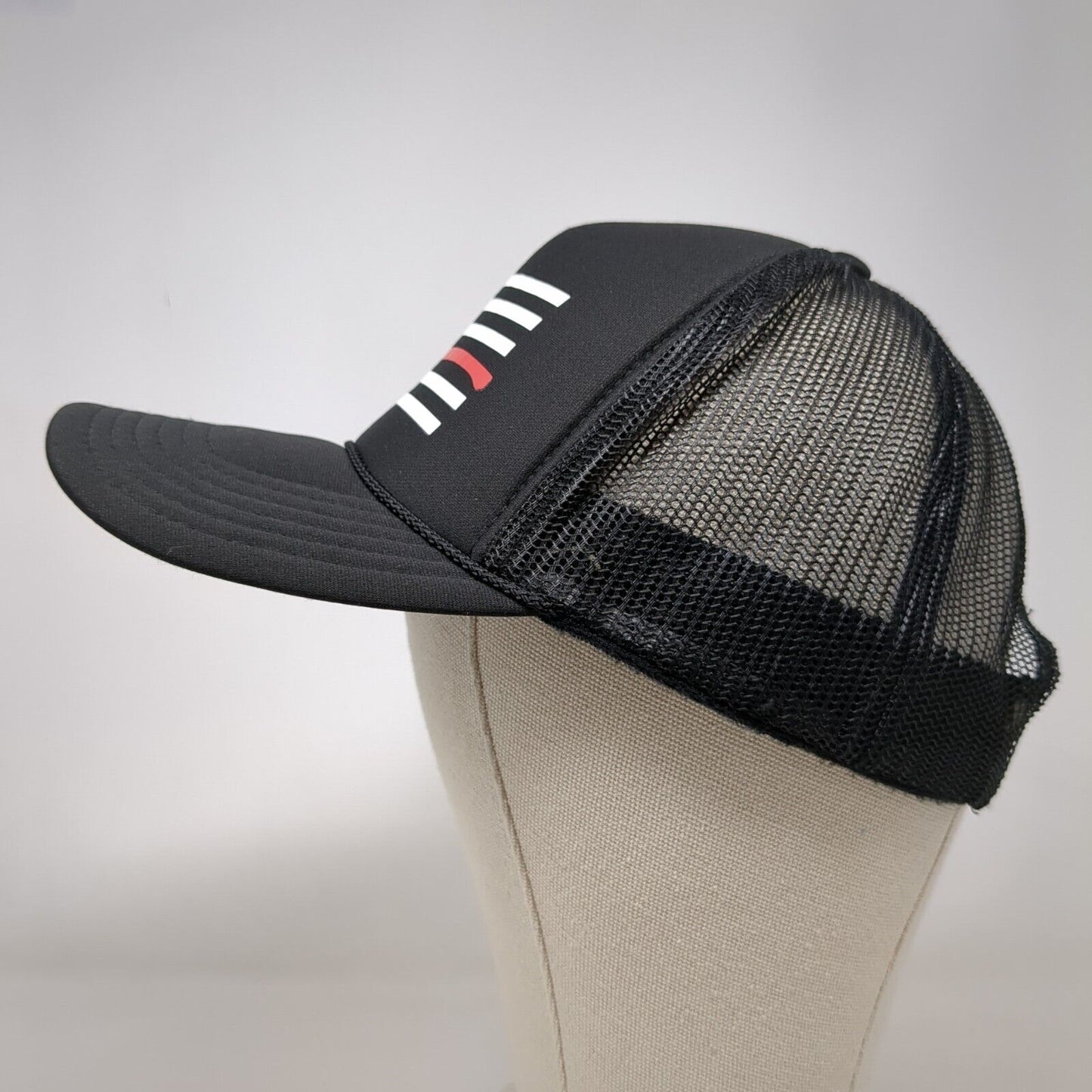 American Flag Snapback Trucker Hat Black OSFA Adjustable Mesh Back Rope Otto
