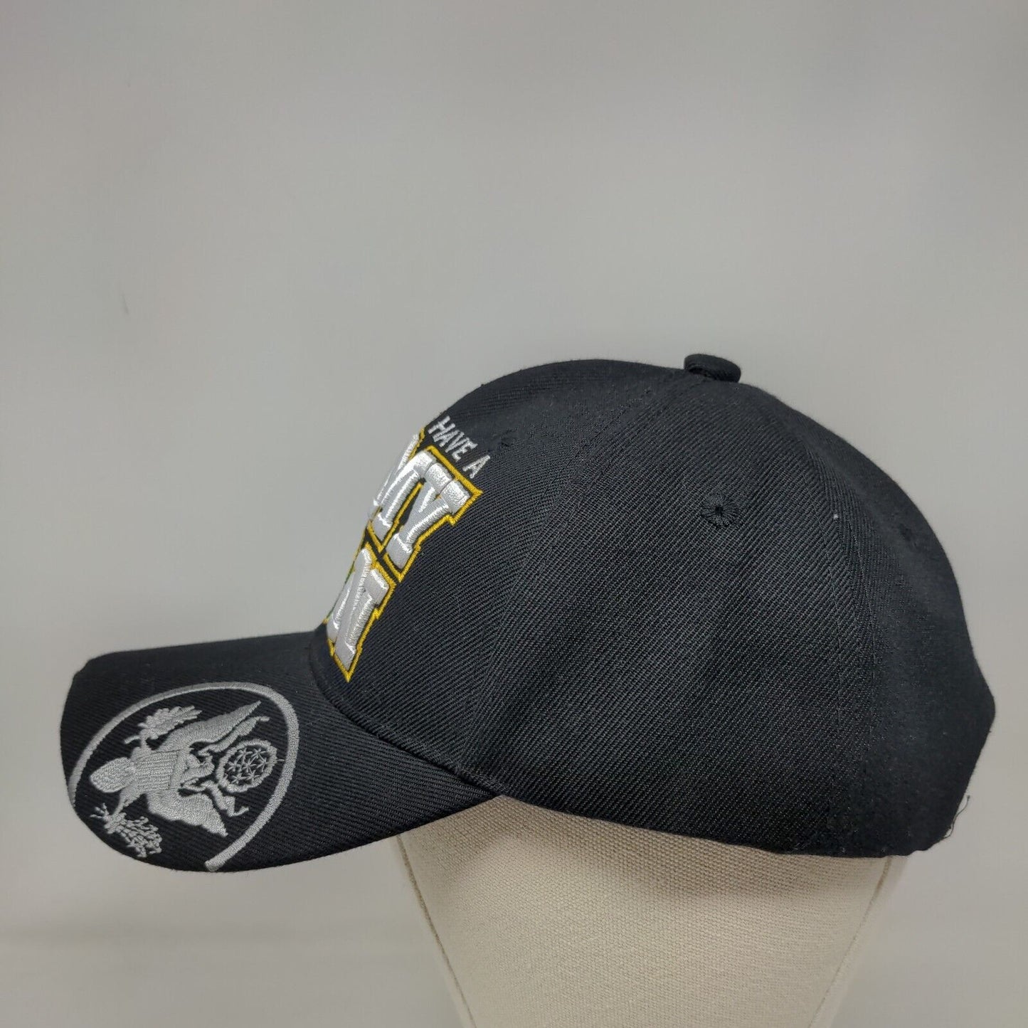 Proud To Have A Army Son Strapback Hat Black OSFA Embroidered 6 Panel Cursedi