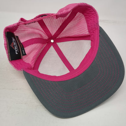 Pacific Headwear Gray Pink Trucker Hat OS SRS Snake River Stampede Mesh Snapback