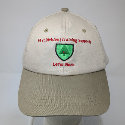 91st Division Training Support Snapback Hat Brown One Size Adjustable