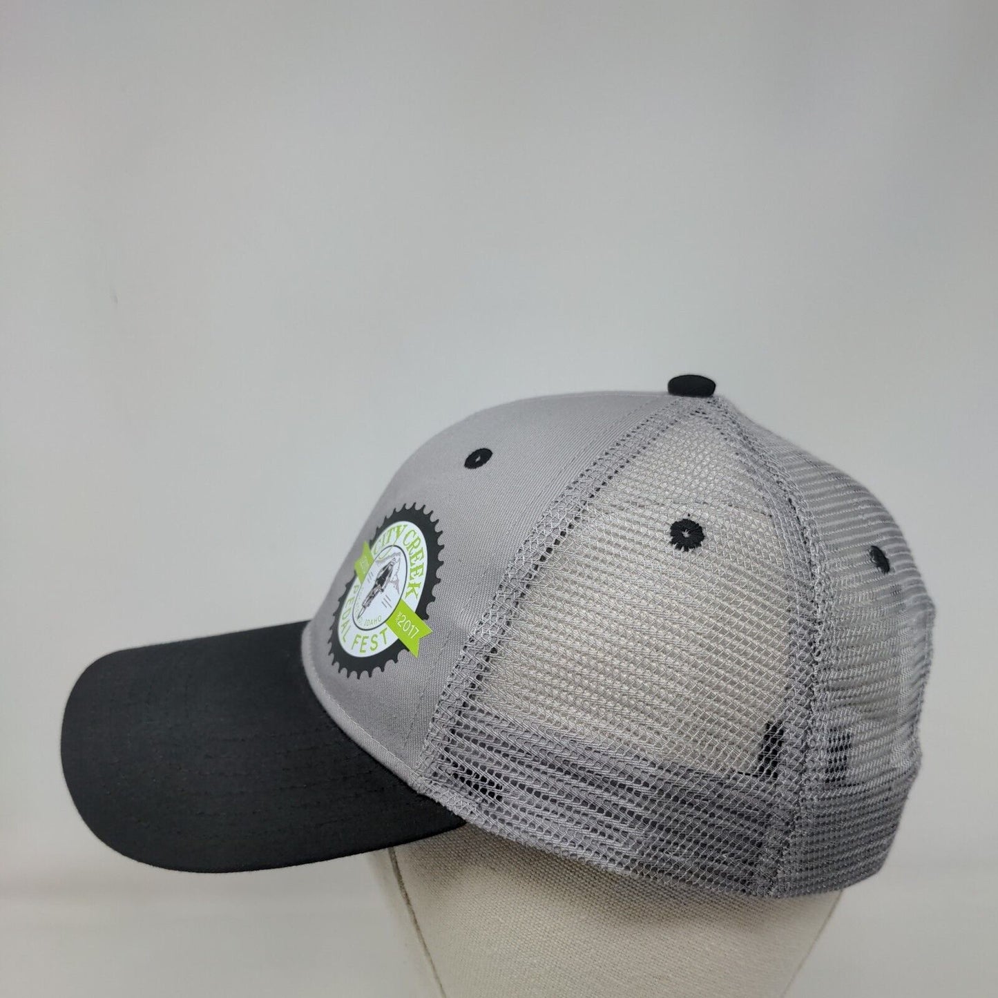 City Creek Pedal Fest Est. 2010-2017 Snapback Trucker Hat Gray OSFM Mesh Back
