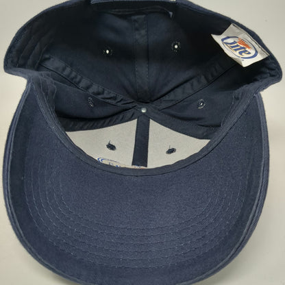 ACME Miller Lite Racing Baseball Cap Blue One Size Checkered Flag Strapback hat