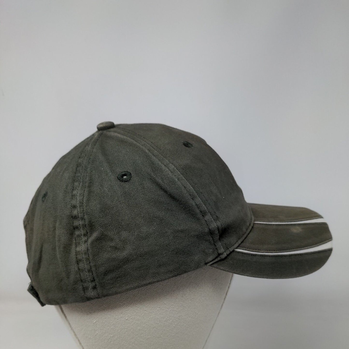 S Initial Strapback Hat Green One Size Adjustable Embroidered Adams Cotton