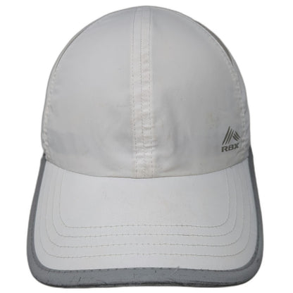 RBX Baseball Cap White Gray One Size Performance Mesh Vents Adjustable Hat