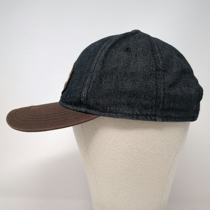 MPC Baseball Cap Blue Brown OSFM Denim Caterpillar Equipment Logo Hat Adjustable