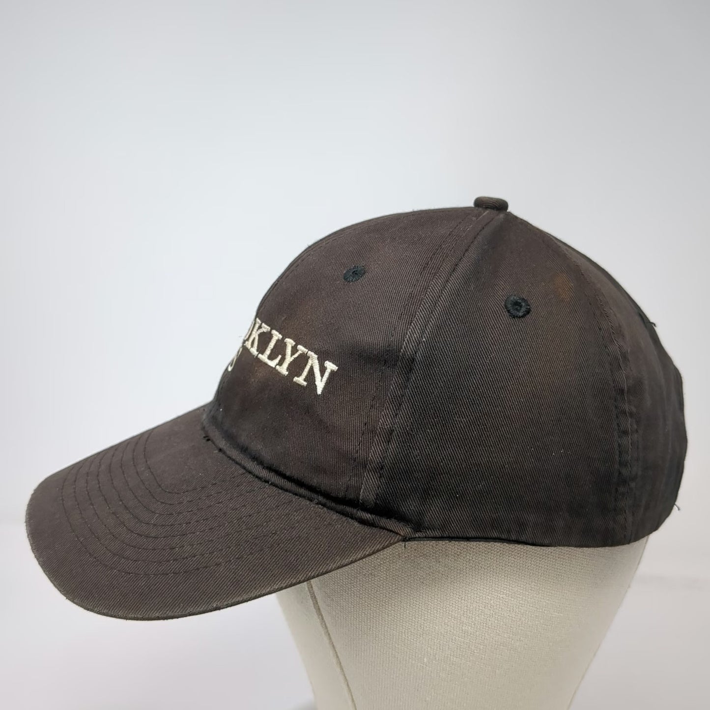 KC Brooklyn News Embroidered Baseball Cap Black One Size Strapback Hat Curved
