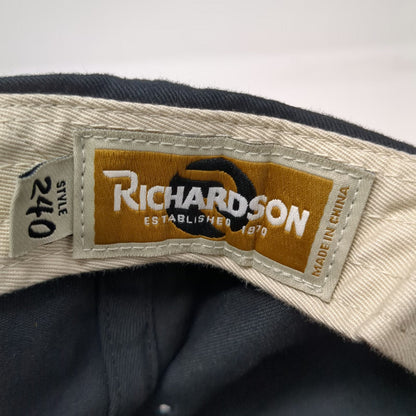 Richardson Baseball Cap Black One Size Flowserve Seals Embroidered Strapback Hat