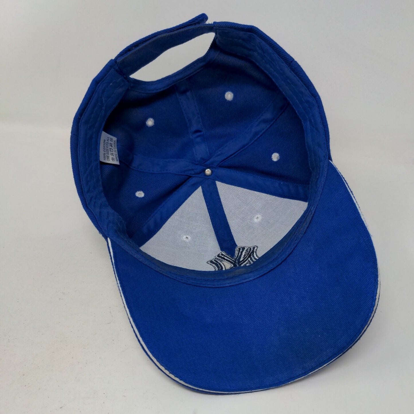 New York Yankees Men's Strapback Hat Blue OSFA Embroidered Logo Bill Hit