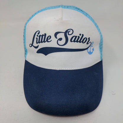 Little Sailor Baby Strapback Mesh Back Trucker Hat Blue 6-12 Months