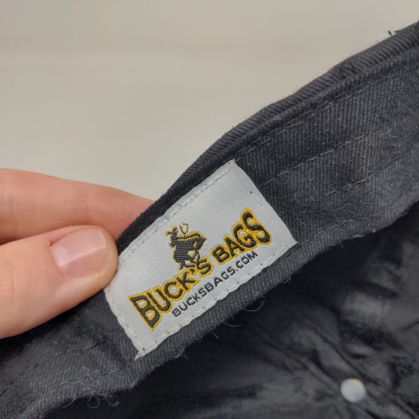 D&B Supply Slideback Hat Black OSFA Embroidered 6 Panel Buck's Bags