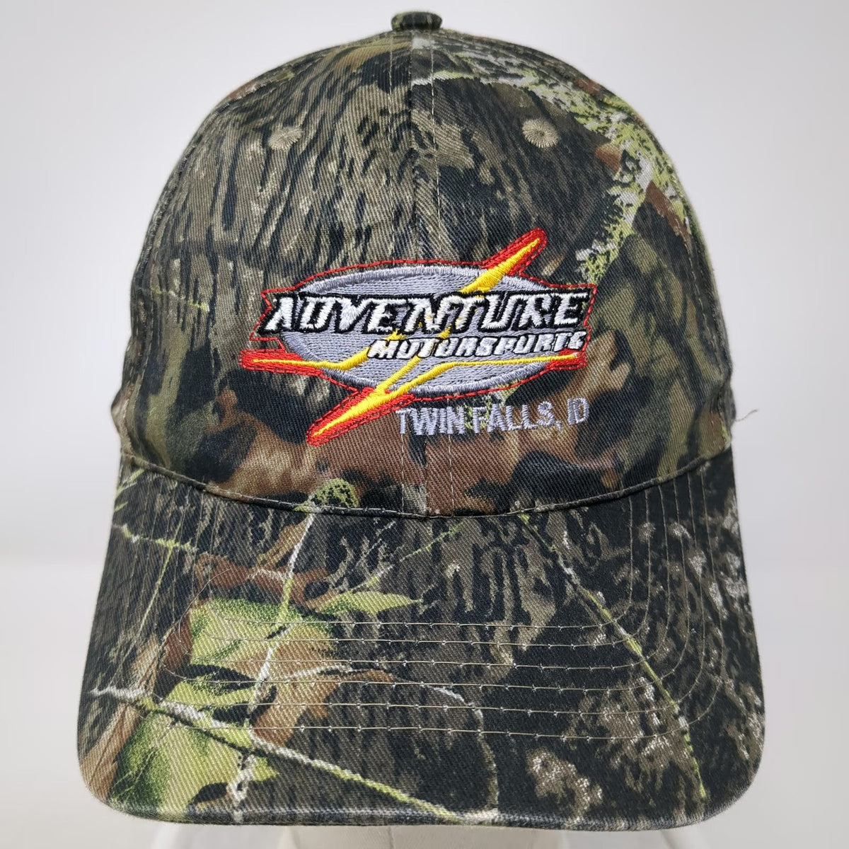 Tandy Adventure Motorsports Twin Falls Idaho Green Camo OSFM Baseball Cap Hat