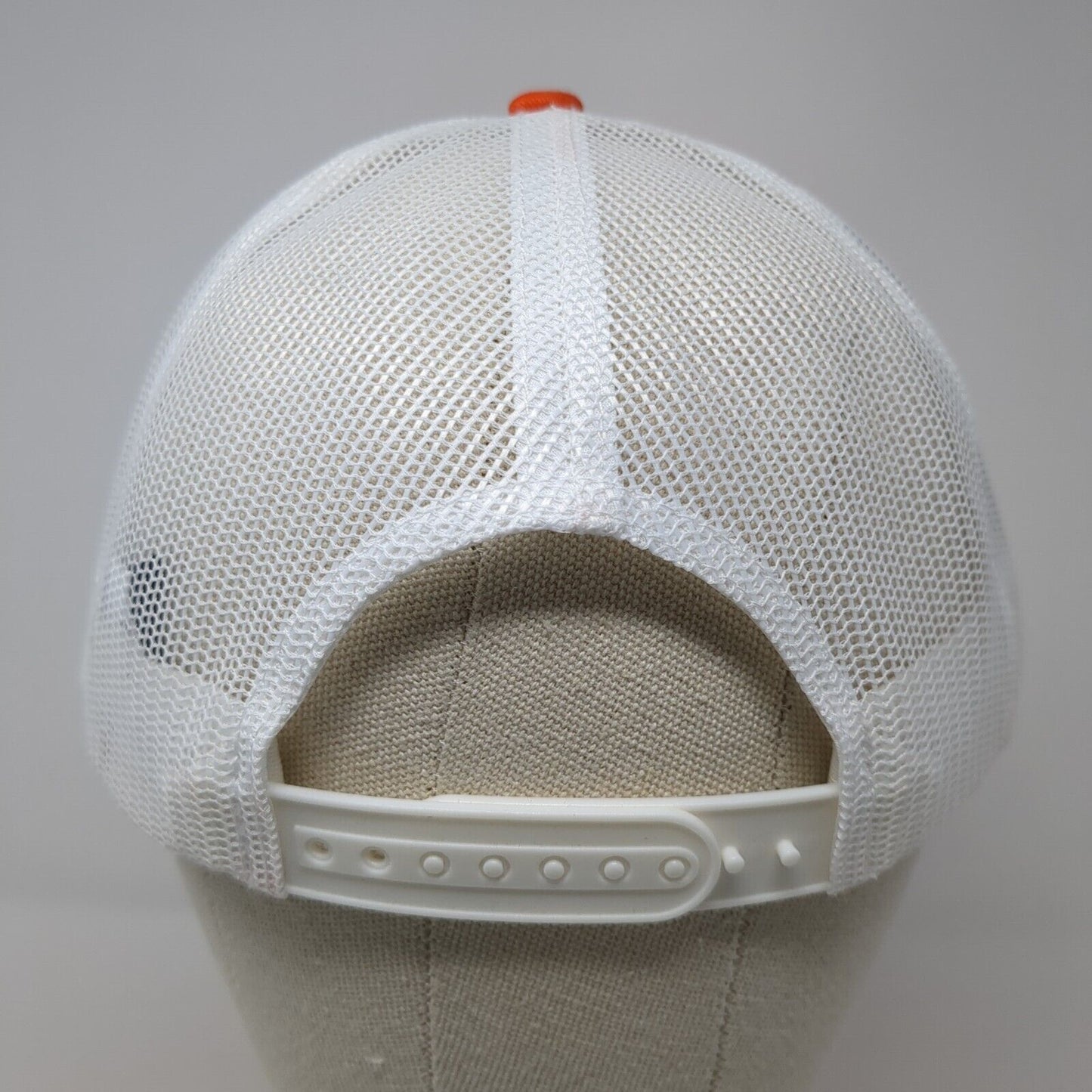 Locusview Snapback Trucker Hat Orange One Size Mesh Back Port Authority