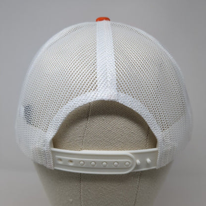 Locusview Snapback Trucker Hat Orange One Size Mesh Back Port Authority